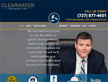 Tablet Screenshot of clearwaterbusinessattorney.com